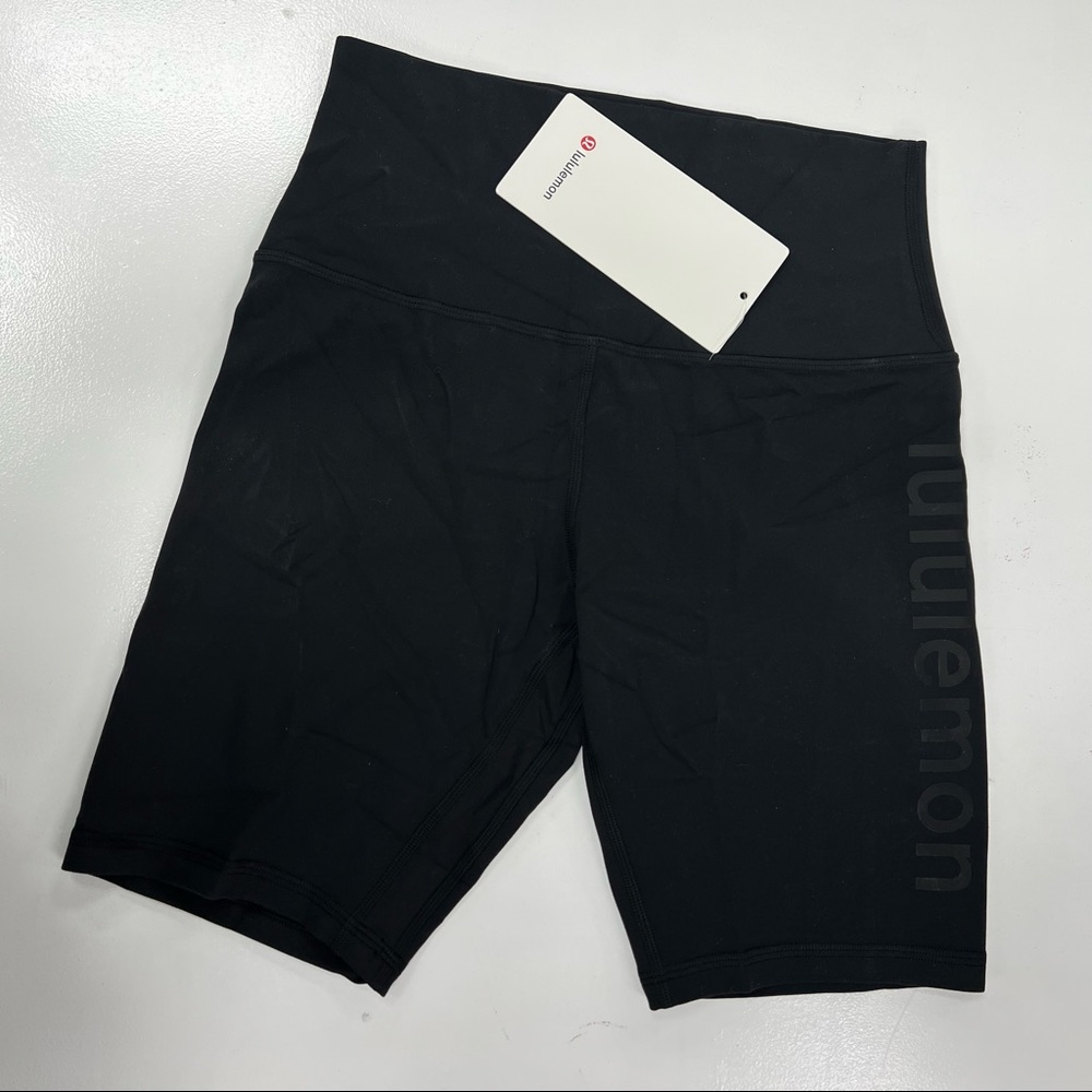 LuluLemon Align High Rise Short 8” Logo in Black